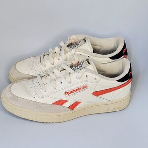 Reebok Cream and Red Classic Sneakers
